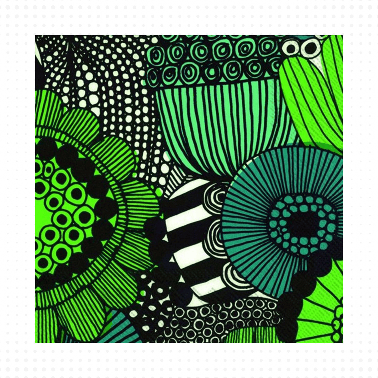 Lautasliina Marimekko Siirtolapuutarha vihreä 25cm